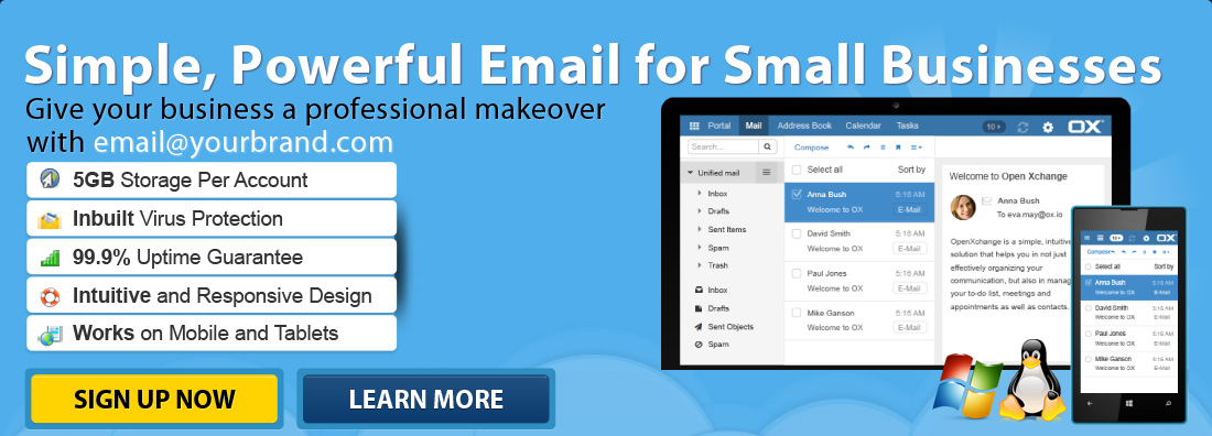Get started with just the number of email accounts you need